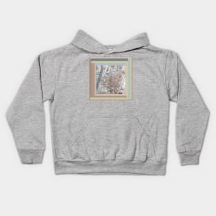 Trento, Italy map, antique 1800s Kids Hoodie